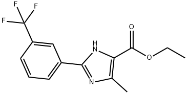 5-METHYL-2-(3-TRIFLUOROMETHYLPHENYL)-3H-IMIDAZOLE-4-CARBOXYLIC ACID ETHYL ESTER Struktur