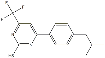 4-(TRIFLUOROMETHYL)-6-(4-ISOBUTYLPHENYL)PYRIMIDINE-2-THIOL Struktur