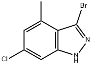 3-BROMO-6-CHLORO-4-METHYLINDAZOLE Struktur