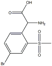 AMINO-(4-BROMO-2-METHANESULFONYL-PHENYL)-ACETIC ACID Struktur