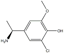 4-((1S)-1-AMINOETHYL)-2-CHLORO-6-METHOXYPHENOL Struktur