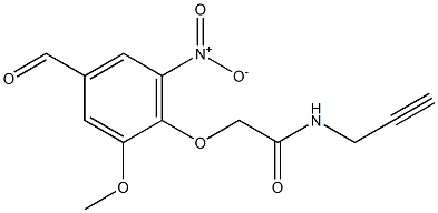 2-(4-FORMYL-2-METHOXY-6-NITROPHENOXY)-N-PROP-2-YNYLACETAMIDE Struktur