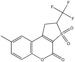 1,2-DIHYDRO-8-METHYL-2-TRIFLUOROMETHYL-4H-THIENO-[2,3-C]-CHROMENE-3,3,4-TRIONE Struktur