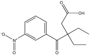 3-ETHYL-3-(3-NITRO-BENZOYL)-PENTANOIC ACID Struktur