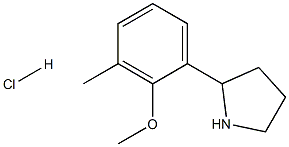 2-(2-METHOXY-3-METHYLPHENYL)PYRROLIDINE HYDROCHLORIDE Struktur