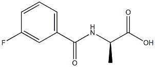 (2R)-2-[(3-FLUOROBENZOYL)AMINO]PROPANOIC ACID Struktur