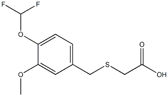 [[4-(DIFLUOROMETHOXY)-3-METHOXYBENZYL]THIO]ACETIC ACID Struktur