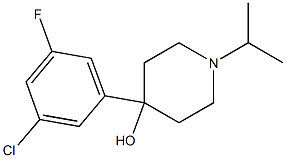 4-(3-CHLORO-5-FLUOROPHENYL)-4-HYDROXY-1-ISOPROPYLPIPERIDINE Struktur