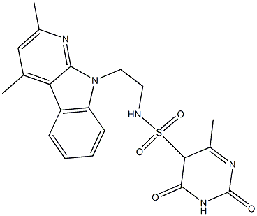 N-[2-(2,4-DIMETHYL-9H-PYRIDO[2,3-B]INDOL-9-YL)ETHYL]-4-METHYL-2,6-DIOXO-1,2,5,6-TETRAHYDRO-5-PYRIMIDINESULFONAMIDE Struktur