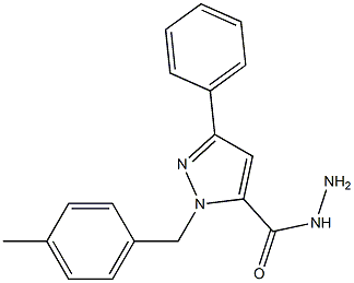 1-(4-METHYLBENZYL)-3-PHENYL-1H-PYRAZOLE-5-CARBOHYDRAZIDE Struktur