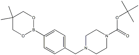 TERT-BUTYL 4-[4-(5,5-DIMETHYL-1,3,2-DIOXABORINAN-2-YL)BENZYL]PIPERAZINE-1-CARBOXYLATE Struktur