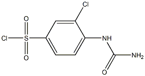 3-CHLORO-4-UREIDO-BENZENESULFONYL CHLORIDE Struktur