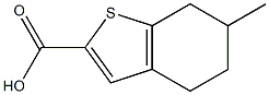 6-METHYL-4,5,6,7-TETRAHYDRO-1-BENZOTHIOPHENE-2-CARBOXYLIC ACID Struktur