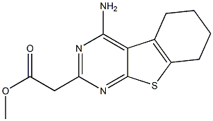 METHYL (4-AMINO-5,6,7,8-TETRAHYDRO[1]BENZOTHIENO[2,3-D]PYRIMIDIN-2-YL)ACETATE Struktur