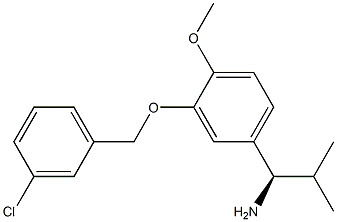 (1R)-1-(3-[(3-CHLOROPHENYL)METHOXY]-4-METHOXYPHENYL)-2-METHYLPROPYLAMINE Struktur