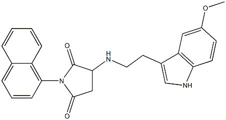 3-{[2-(5-METHOXY-1H-INDOL-3-YL)ETHYL]AMINO}-1-(1-NAPHTHYL)-2,5-PYRROLIDINEDIONE Struktur