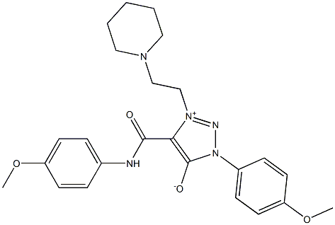 5-[(4-METHOXYANILINO)CARBONYL]-3-(4-METHOXYPHENYL)-1-[2-(1-PIPERIDINYL)ETHYL]-3H-1,2,3-TRIAZOL-1-IUM-4-OLATE Struktur