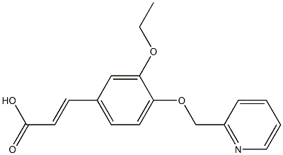 (2E)-3-[3-ETHOXY-4-(PYRIDIN-2-YLMETHOXY)PHENYL]ACRYLIC ACID Struktur