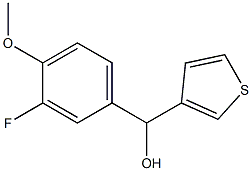 3-FLUORO-4-METHOXYPHENYL-(3-THIENYL)METHANOL Struktur