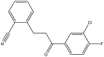 3'-CHLORO-3-(2-CYANOPHENYL)-4'-FLUOROPROPIOPHENONE Struktur