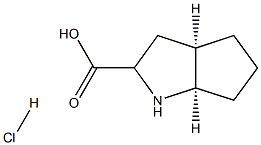 CIS-OCTAHYDROCYCLOPENTA(B)PYRROLE-2-CARBOXYLIC ACID HYDROCHLORIDE Struktur