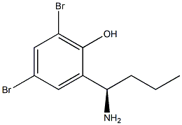 2-((1R)-1-AMINOBUTYL)-4,6-DIBROMOPHENOL Struktur