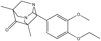 2-(4-ETHOXY-3-METHOXYPHENYL)-5,7-DIMETHYL-1,3-DIAZATRICYCLO[3.3.1.1~3,7~]DECAN-6-ONE Struktur