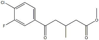 METHYL 5-(4-CHLORO-3-FLUOROPHENYL)-3-METHYL-5-OXOVALERATE Struktur