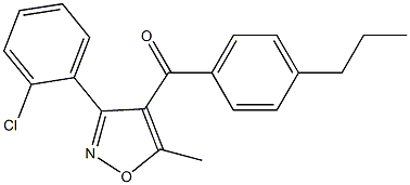 4-(4-N-PROPYLBENZOYL)-3-(2-CHLOROPHENYL)-5-METHYLISOXAZOLE Struktur