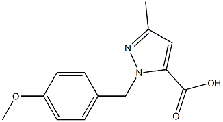 1-(4-METHOXYBENZYL)-3-METHYL-1H-PYRAZOLE-5-CARBOXYLIC ACID Struktur