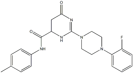 2-(4-(2-FLUOROPHENYL)PIPERAZIN-1-YL)-6-OXO-N-P-TOLYL-3,4,5,6-TETRAHYDROPYRIMIDINE-4-CARBOXAMIDE Struktur