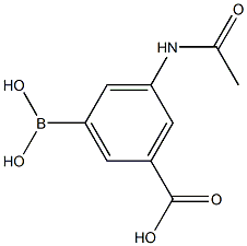 (3-ACETAMINDO-5-CARBOXY)PHENYLBORONIC ACID Struktur