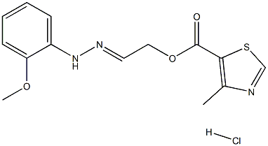 5-ETHOXYCARBONYL-2-(2-METHOXYPHENYLHYDRAZONE)-4-METHYLTHIAZOLE HYDROCHLORIDE Struktur