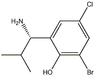 2-((1S)-1-AMINO-2-METHYLPROPYL)-6-BROMO-4-CHLOROPHENOL Struktur