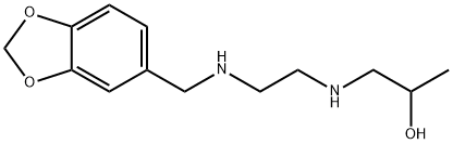 1-((2-((1,3-BENZODIOXOL-5-YLMETHYL)AMINO)ETHYL)AMINO)PROPAN-2-OL Struktur