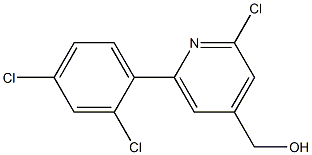 (2-CHLORO-6-(2,4-DICHLOROPHENYL)PYRIDIN-4-YL)METHANOL Struktur