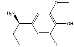 4-((1R)-1-AMINO-2-METHYLPROPYL)-2-IODO-6-METHOXYPHENOL Struktur