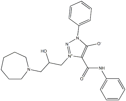 5-(ANILINOCARBONYL)-1-[3-(1-AZEPANYL)-2-HYDROXYPROPYL]-3-PHENYL-3H-1,2,3-TRIAZOL-1-IUM-4-OLATE Struktur