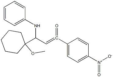 3-(1-METHOXY-CYCLOHEXYL)-1-(4-NITRO-PHENYL)-3-PHENYLAMINO-PROPENONE Struktur