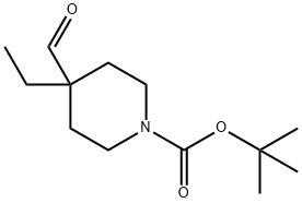 1-BOC-4-ETHYL-4-FORMYL-PIPERIDINE Struktur