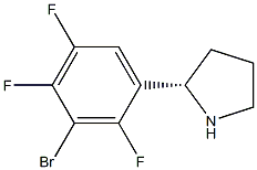 (2S)-2-(3-BROMO-2,4,5-TRIFLUOROPHENYL)PYRROLIDINE Struktur