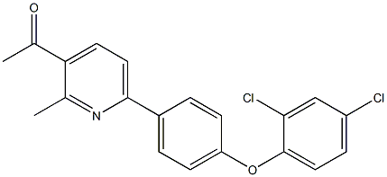 1-(6-(4-(2,4-DICHLOROPHENOXY)PHENYL)-2-METHYLPYRIDIN-3-YL)ETHANONE Struktur