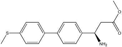 METHYL (3R)-3-AMINO-3-[4-(4-METHYLTHIOPHENYL)PHENYL]PROPANOATE Struktur