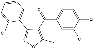 4-(3,4-DICHLOROBENZOYL)-3-(2-CHLOROPHENYL)-5-METHYLISOXAZOLE Struktur