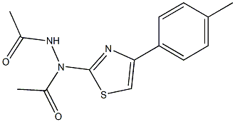N'-ACETYL-N-[4-(4-METHYLPHENYL)-1,3-THIAZOL-2-YL]ACETOHYDRAZIDE Struktur