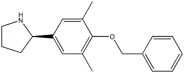 5-((2R)PYRROLIDIN-2-YL)-1,3-DIMETHYL-2-(PHENYLMETHOXY)BENZENE Struktur