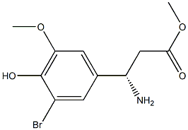 METHYL (3S)-3-AMINO-3-(3-BROMO-4-HYDROXY-5-METHOXYPHENYL)PROPANOATE Struktur