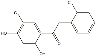 5'-CHLORO-2(2'-CHLOROPHENYL)-2',4'-DIHYDROXYACETOPHENONE Struktur