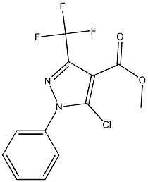 5-CHLORO-4-METHOXYCARBONYL-1-PHENYL-3-(TRIFLUOROMETHYL)PYRAZOLE Struktur