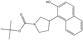 1-BOC-3-(2-HYDROXY-NAPHTHALEN-1-YL)-PYRROLIDINE Struktur